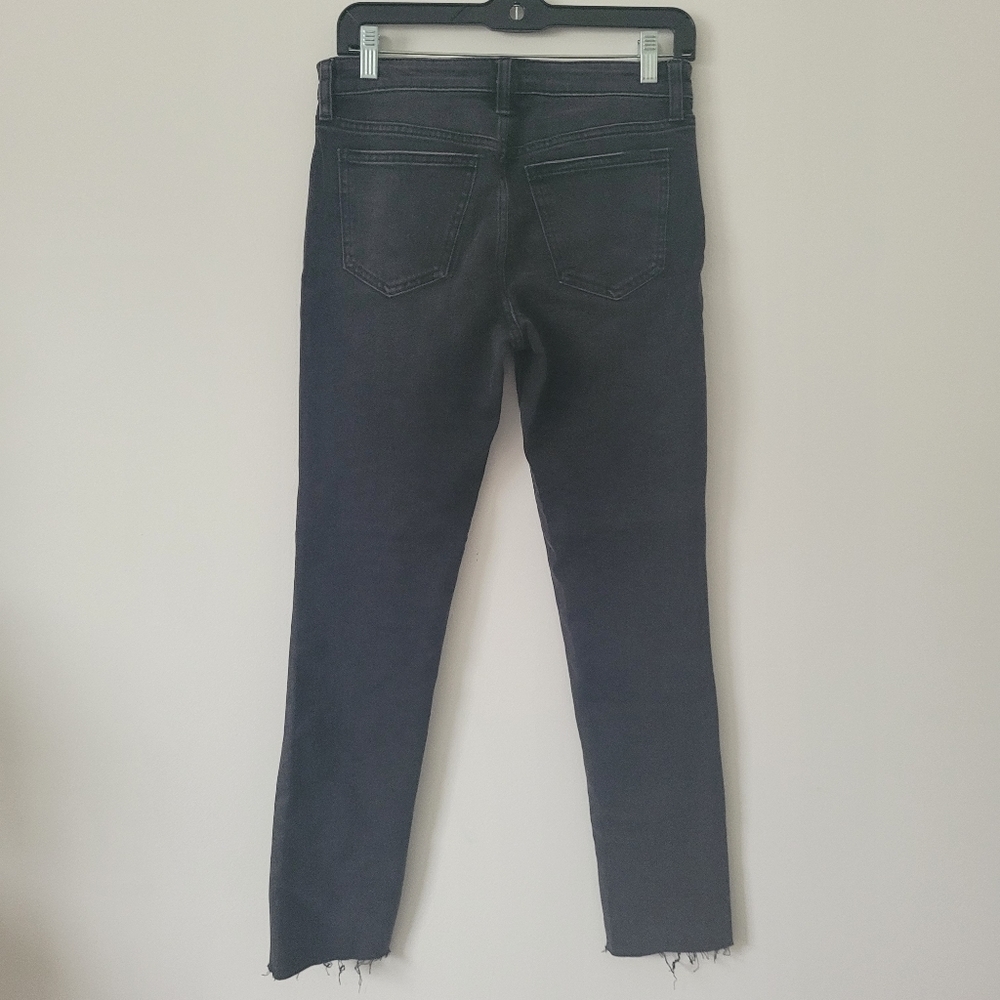 Joe's The Smith High-Rise Straight leg Ankle lengt jeans raw hem  in black Sz 25 - Picture 10 of 15